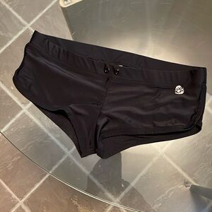 Body Glove, L, Smoothies Sidekick,navy swim bottoms, sporty trim, booty, as new.